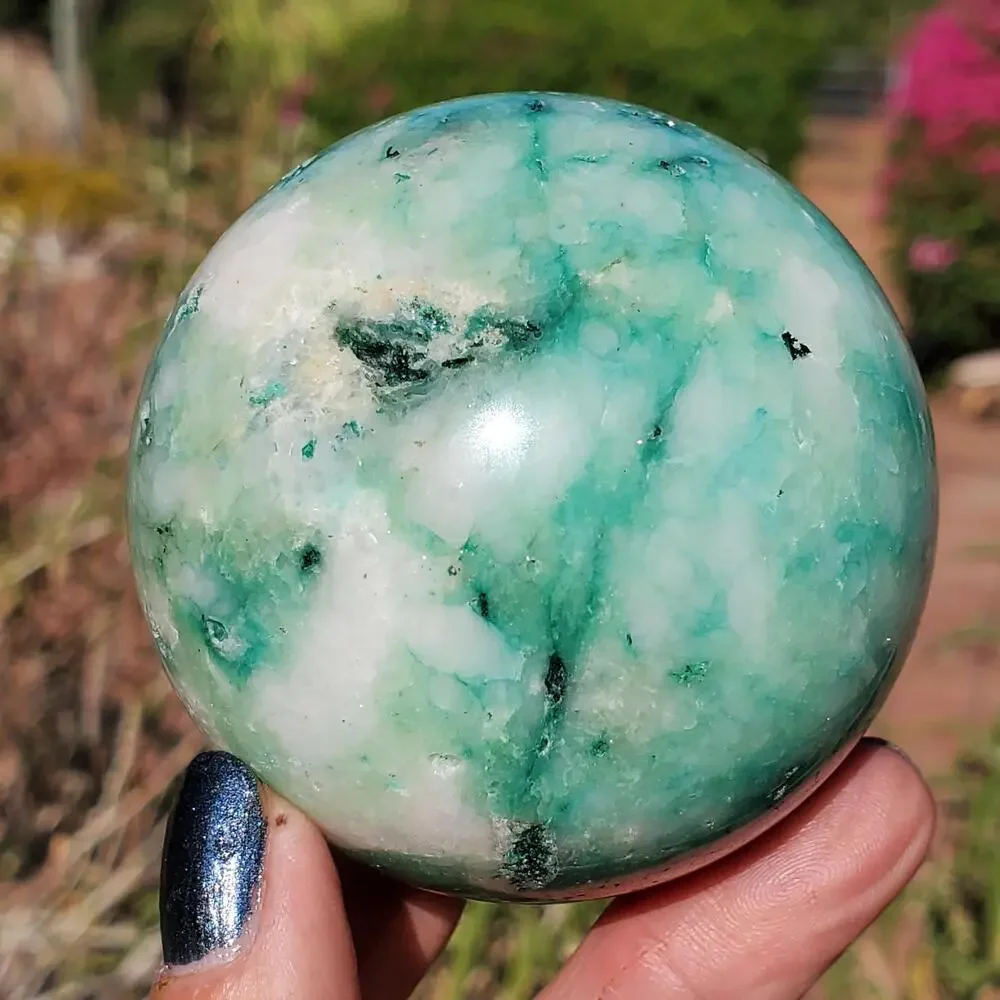 Chrysocolla Phoenix Crystal Sphere 332 Grams 62mm